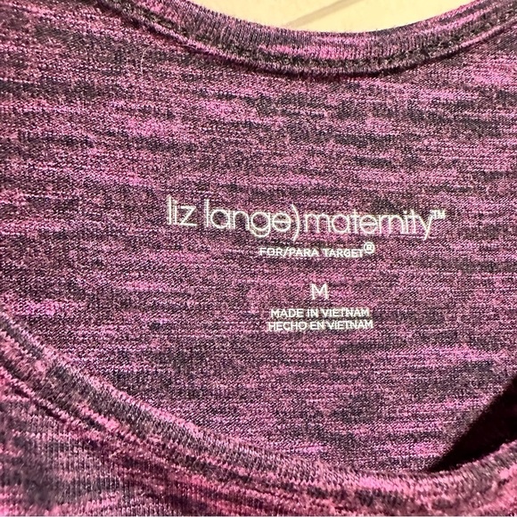Liz Lange Maternity Sleeveless Purple Midi Dress Jersey Stretch Comfy - Picture 2 of 11